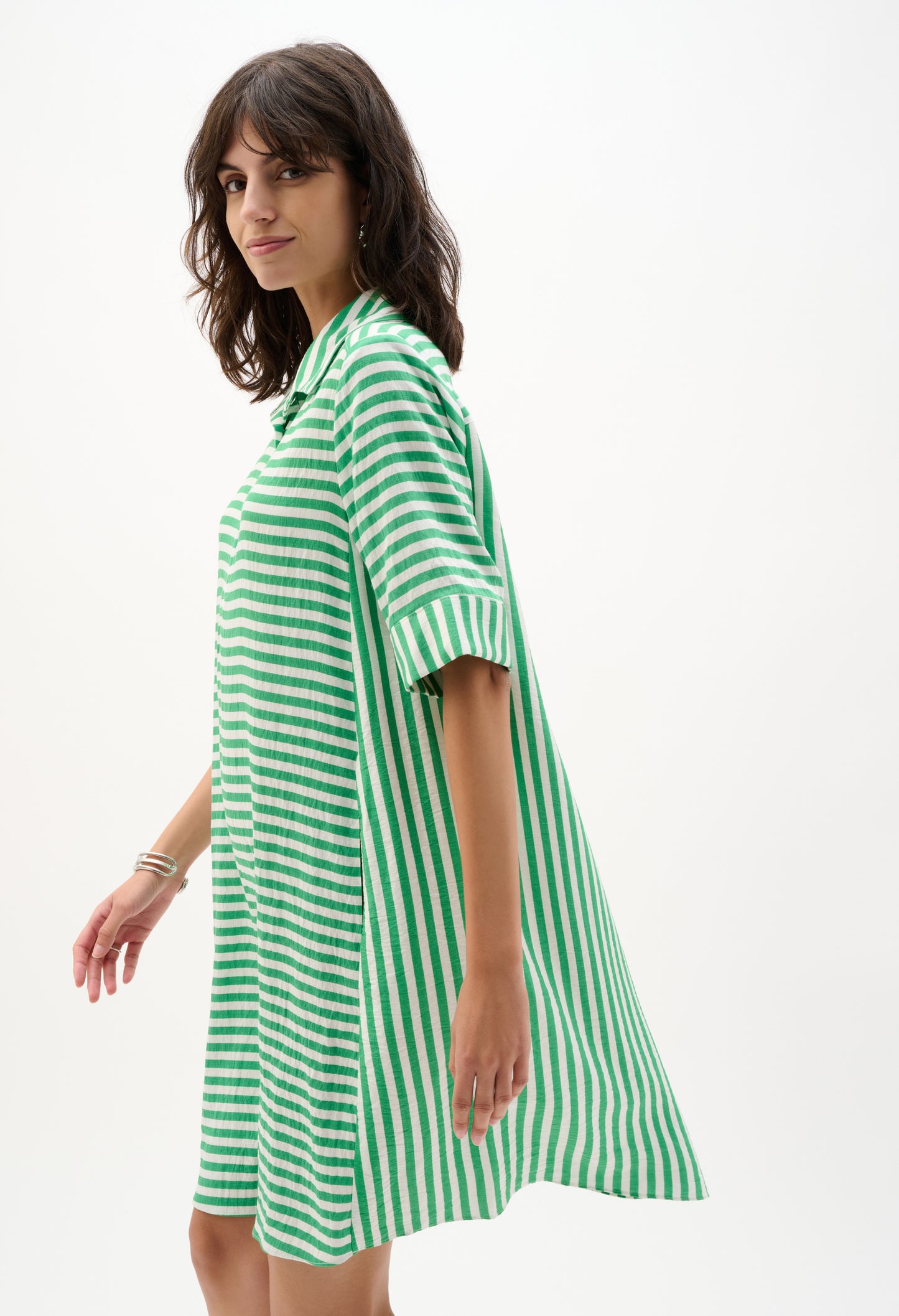 Casual Striped A-line Dress