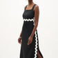 black midi dress