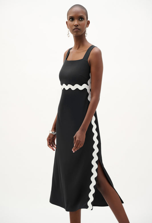 navy midi dress