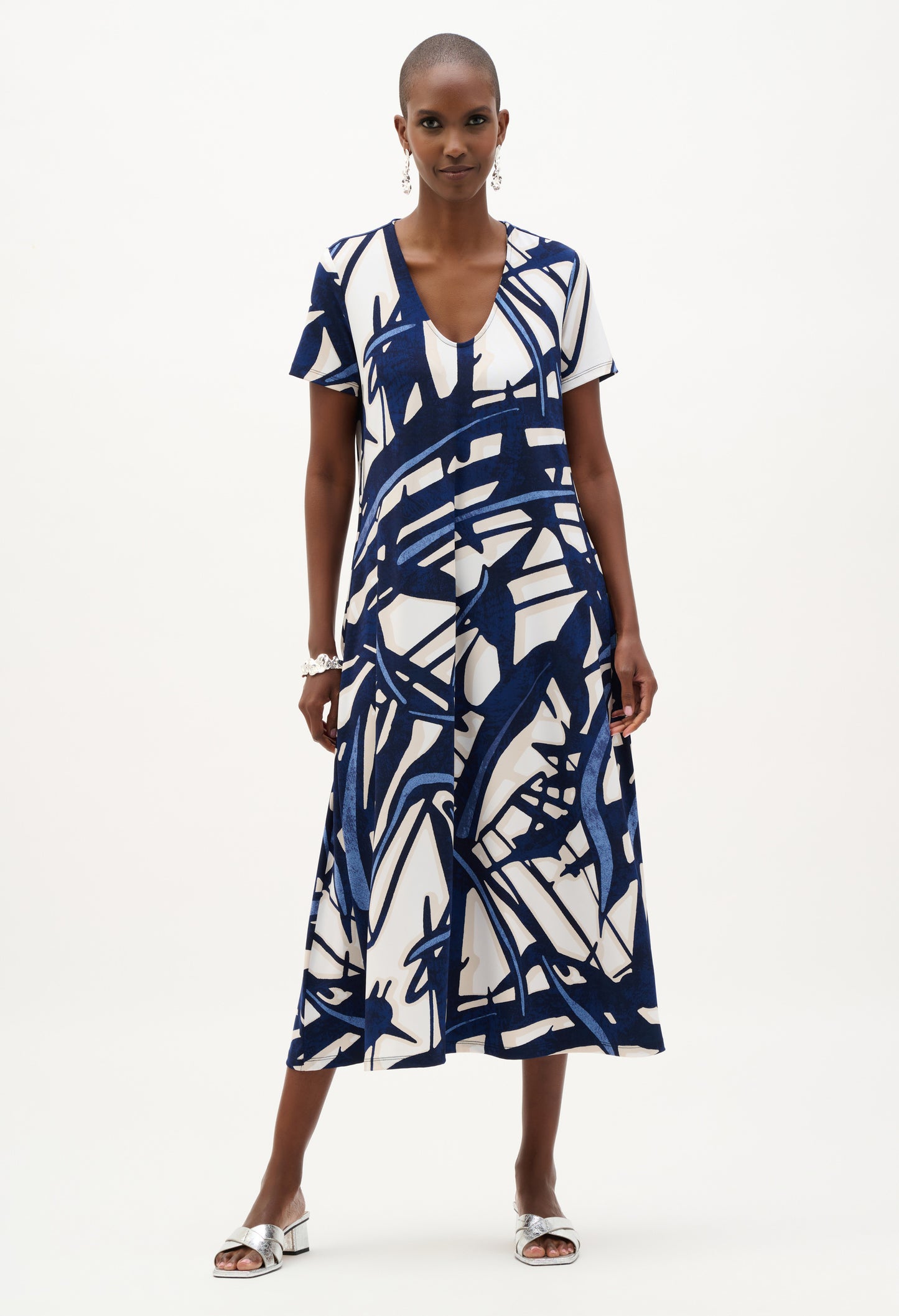 Abstract Midi Dress