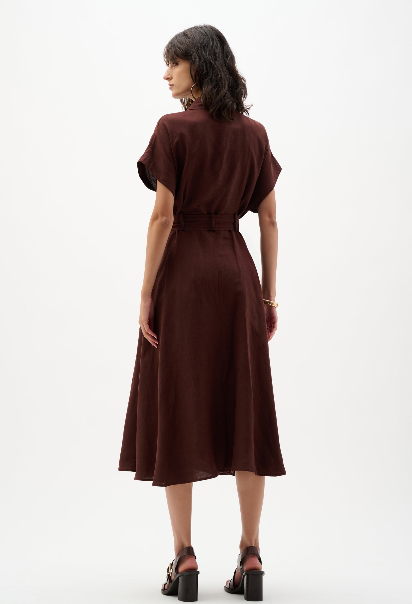 Midi Belted Shirt Dress
