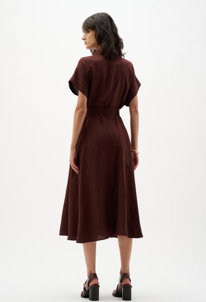 Midi Belted Shirt Dress
