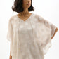 Chiffon Jacquard Polka Dot Poncho Top