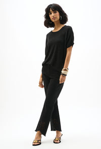 Embroidered Ankle-length Jeans
