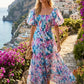 floral dress with puff sleeves