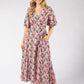 Zia Puff Sleeve Floral Midi Dress