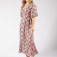 Zia Puff Sleeve Floral Midi Dress