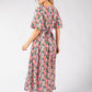Zia Puff Sleeve Floral Midi Dress