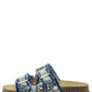 Denim Beaded Double Strap Sandal