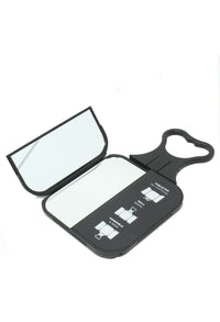 Black folding mirror