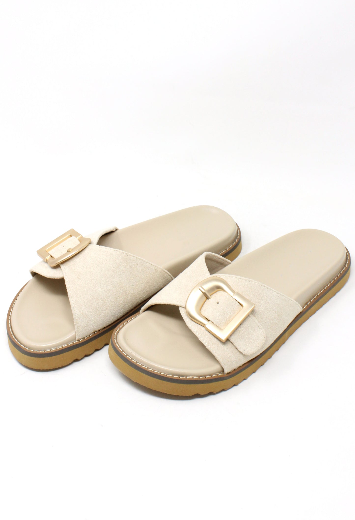 Faux Suede Slide