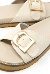 Faux Suede Slide
