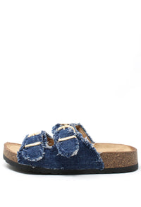 Gem Studded Denim Sandals