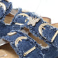Gem Studded Denim Sandals