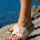 pink slide sandal
