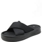 Cross Strap Platform Slide
