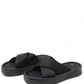Cross Strap Platform Slide