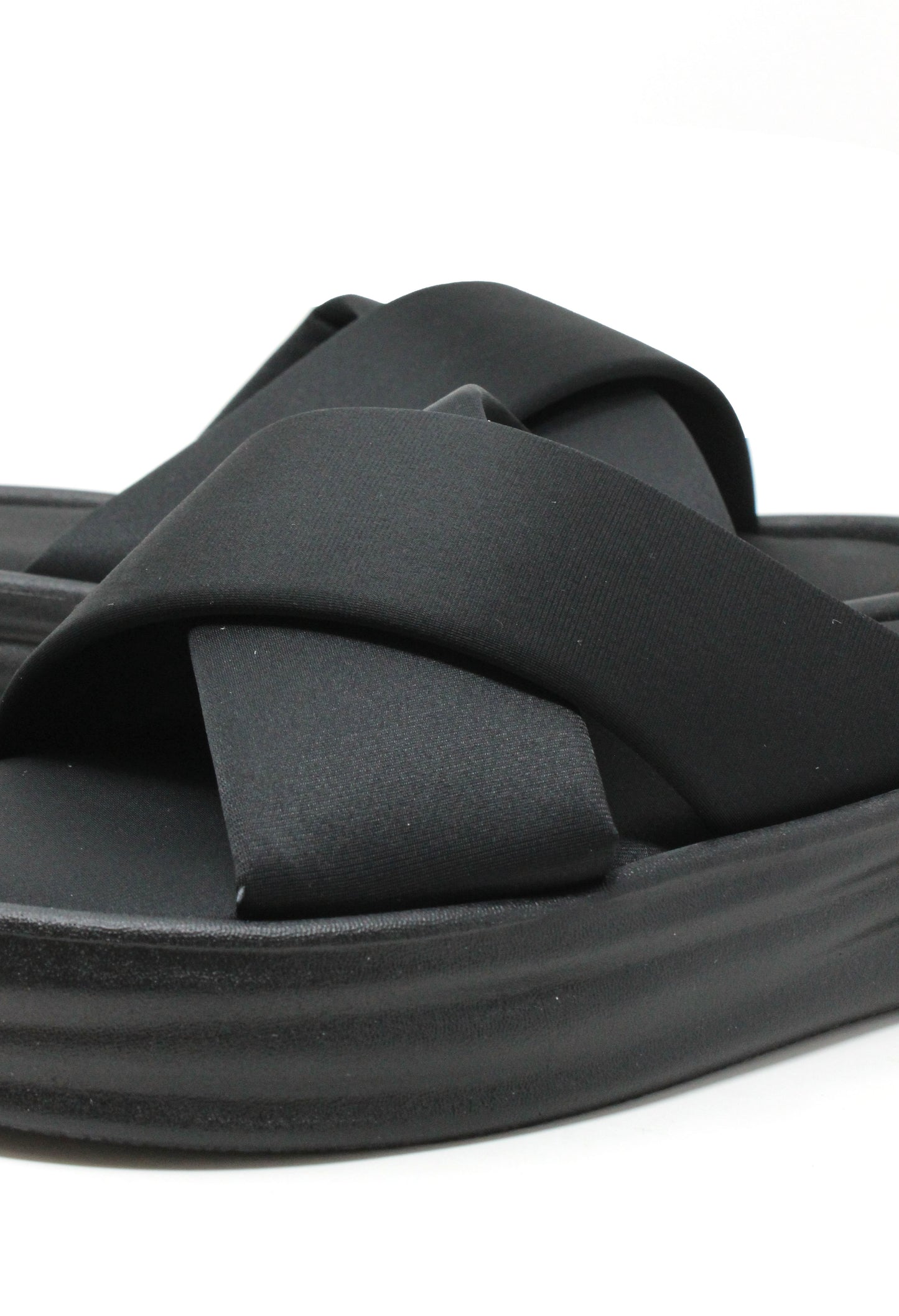 Cross Strap Platform Slide