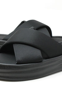 Cross Strap Platform Slide