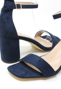 Faux Suede Heel