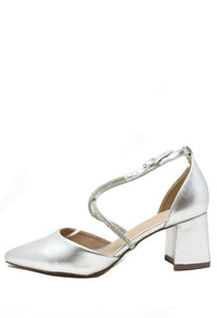 Diamante Cross Strap Heel
