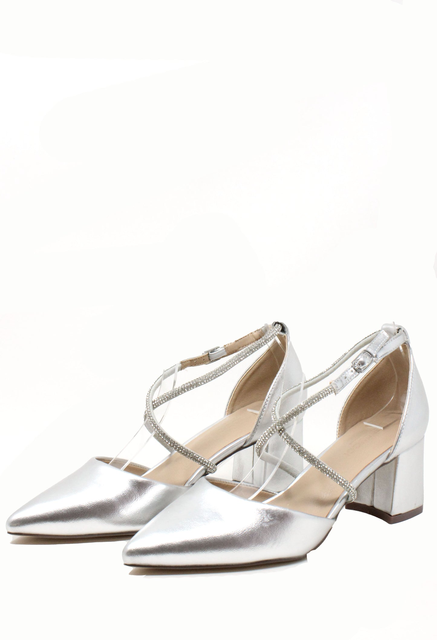 Diamante Cross Strap Heel
