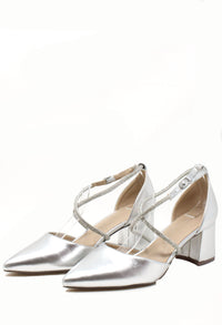 Diamante Cross Strap Heel