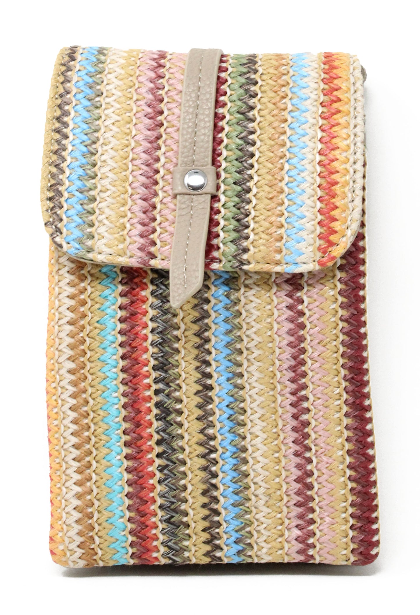 Straw Striped Crossbody Bag