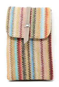 Straw Striped Crossbody Bag