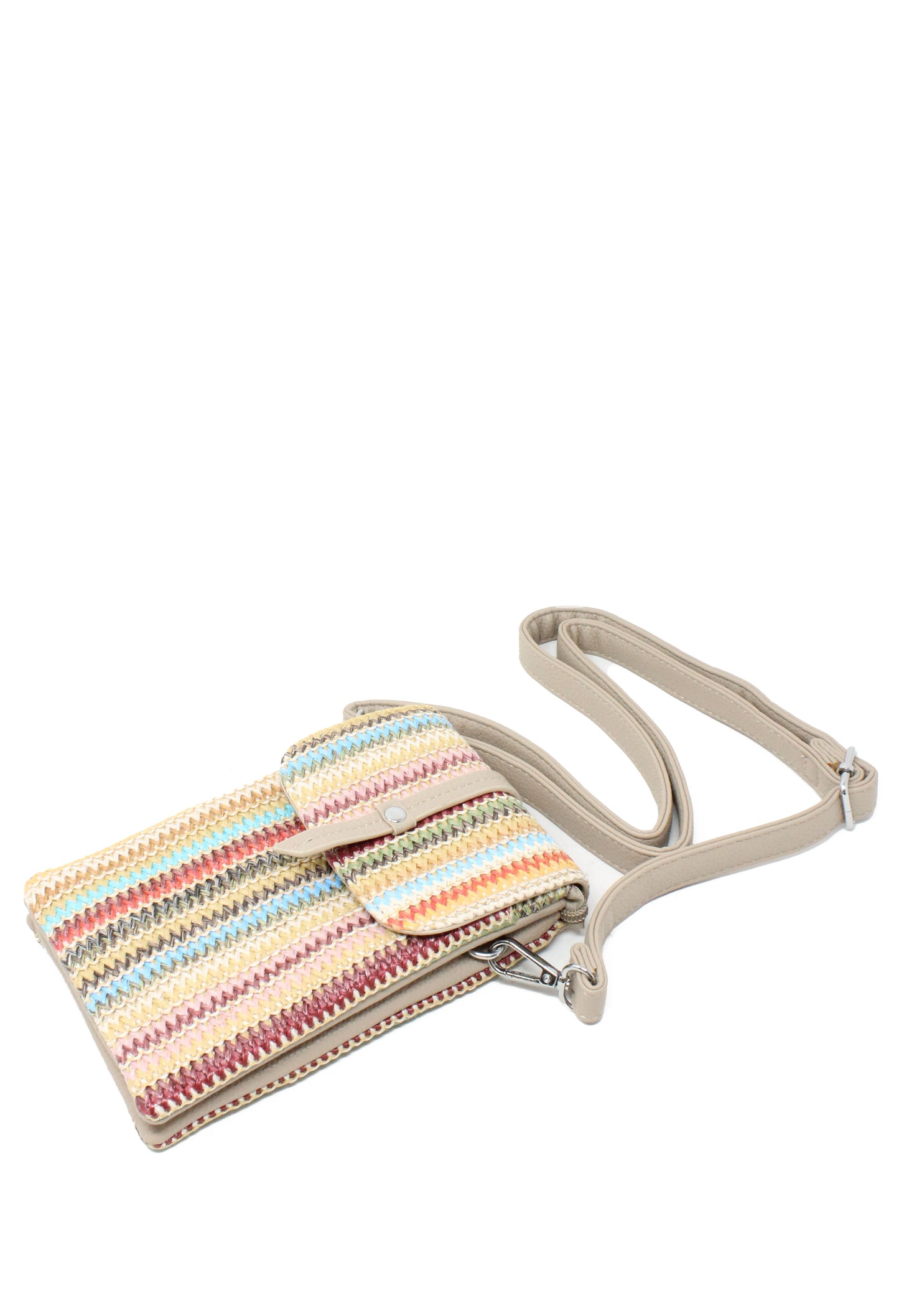 Straw Striped Crossbody Bag