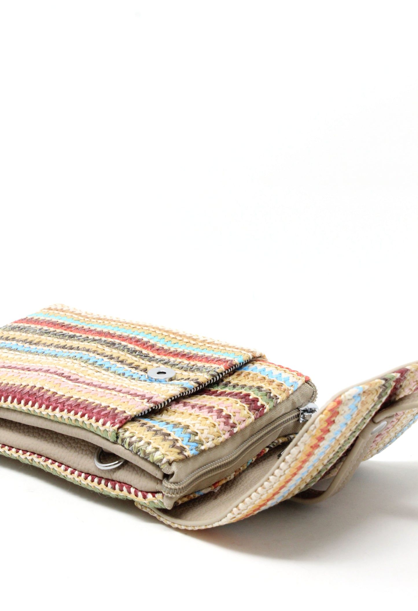 Straw Striped Crossbody Bag