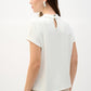 Knotted Cowl Neck Top