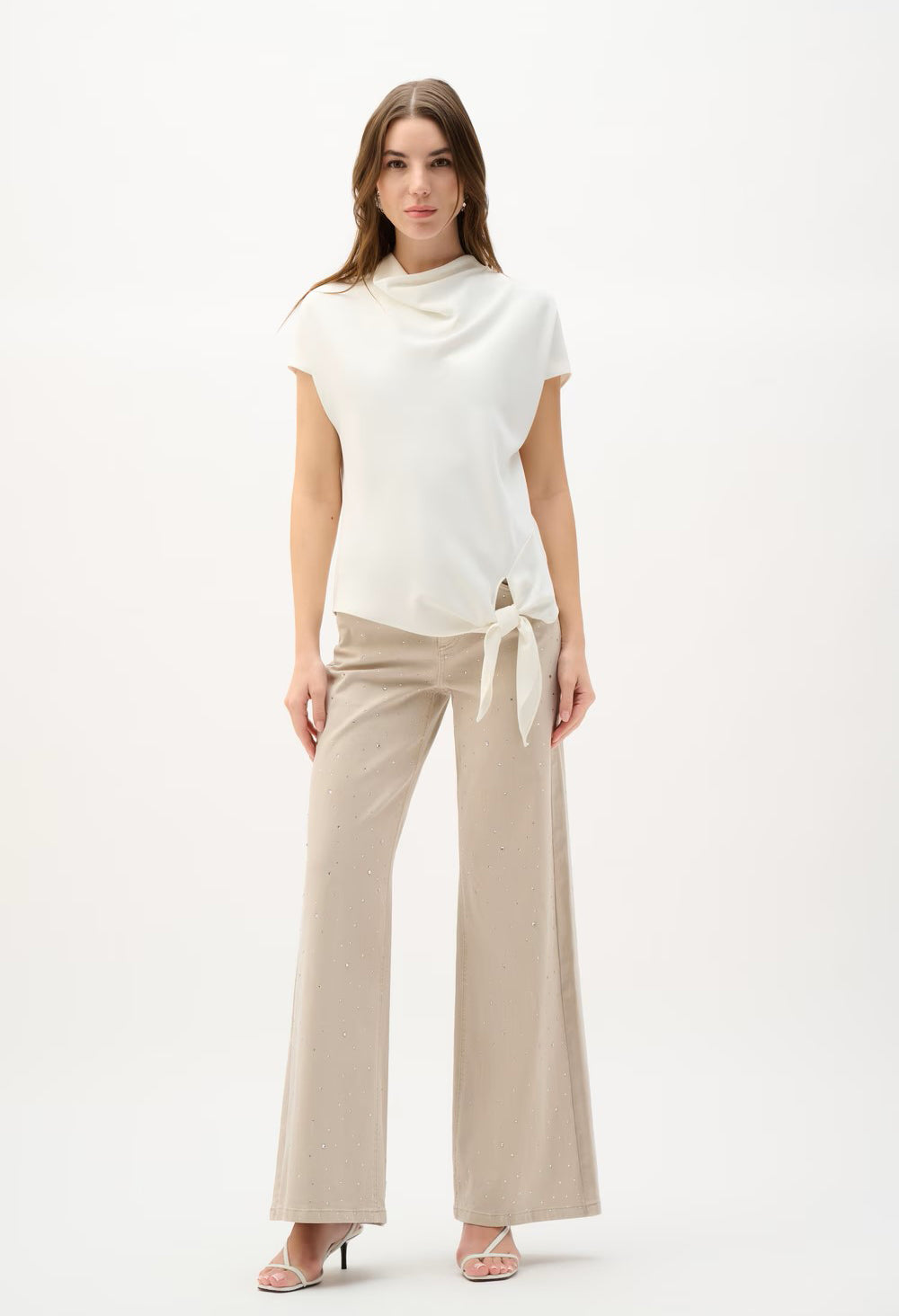 Knotted Cowl Neck Top