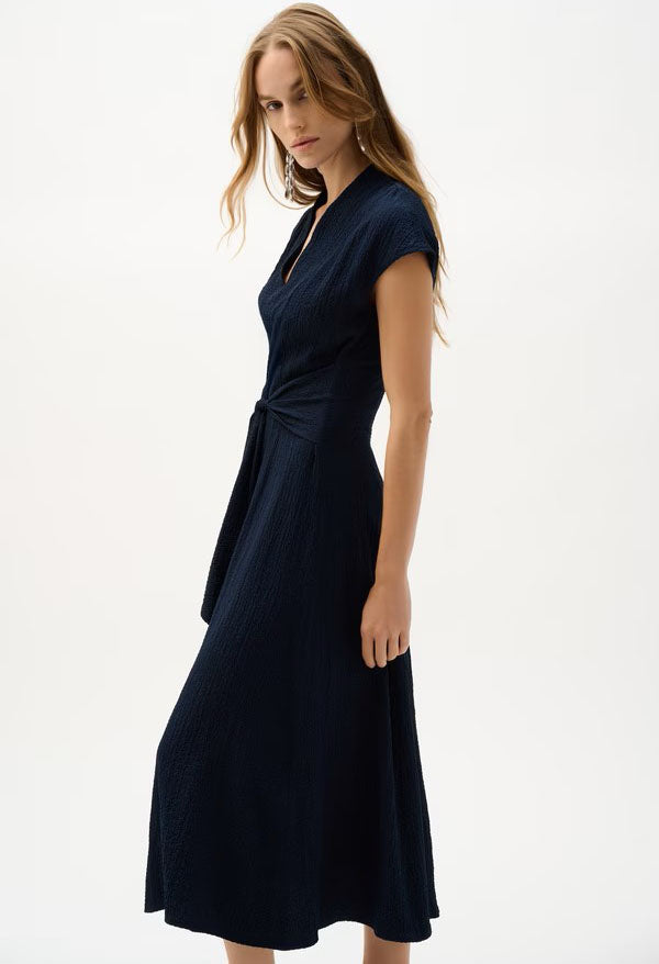 Belted V-Neck Wrap Dress