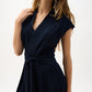 Belted V-Neck Wrap Dress