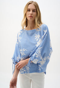 Striped Top With Puff Sleeves