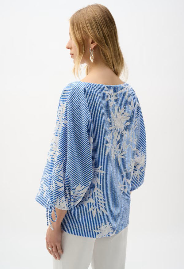 Striped Top With Puff Sleeves