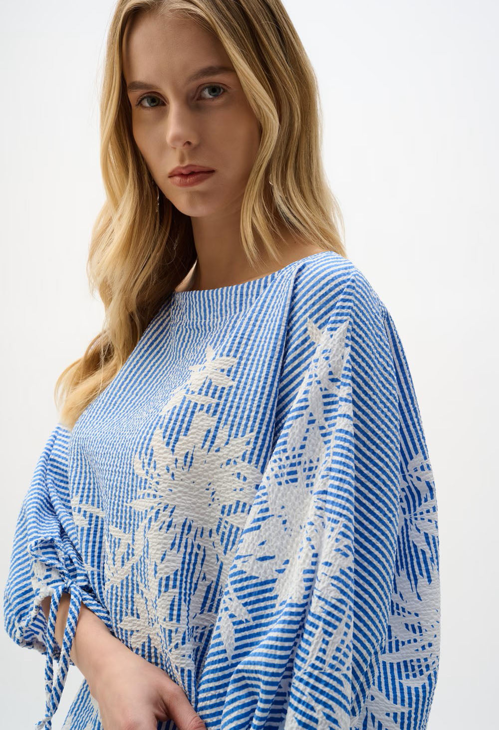 Striped Top With Puff Sleeves