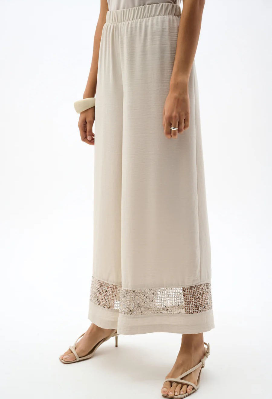 Culottes With Embellished Hem