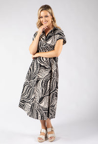 Tropical Shirt Style Dress