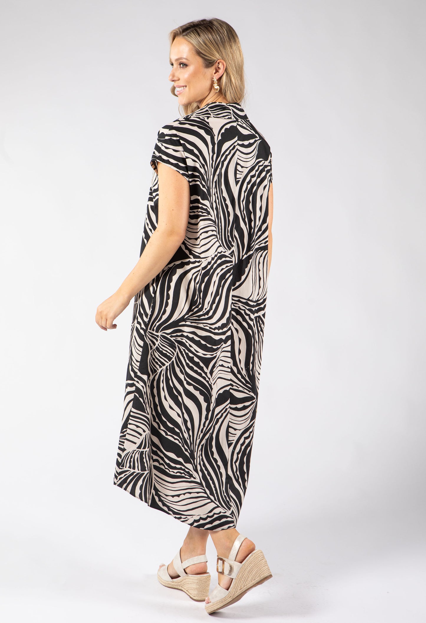 Tropical Shirt Style Dress