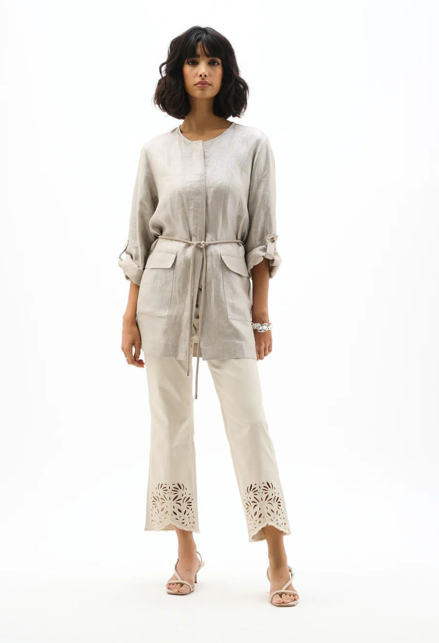Foiled Linen Jacket