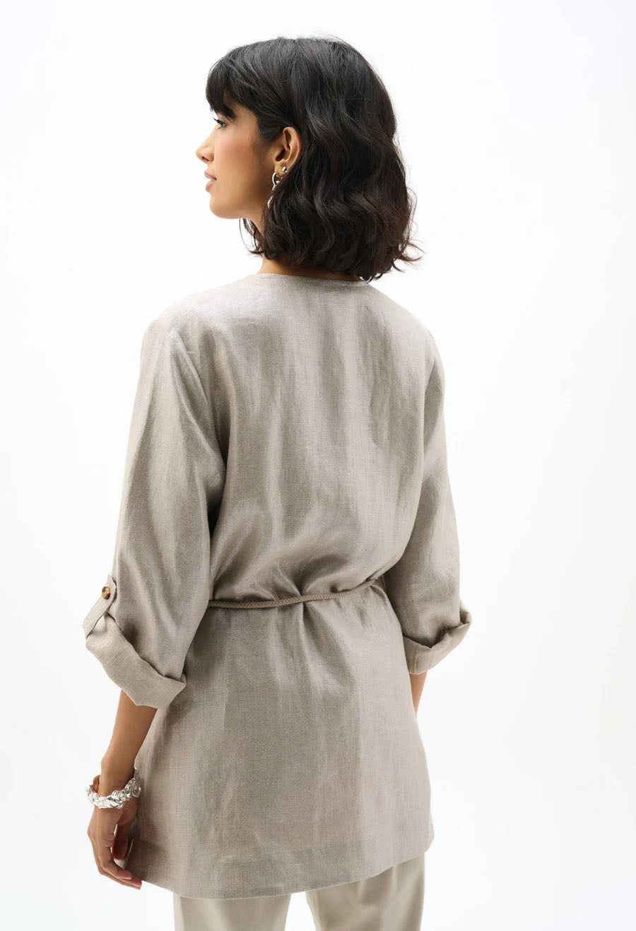 Foiled Linen Jacket