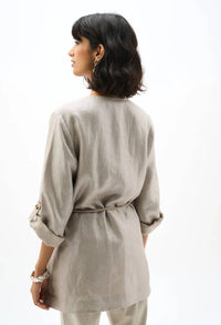 Foiled Linen Jacket
