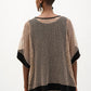 Kimono Sleeve Mesh Pullover