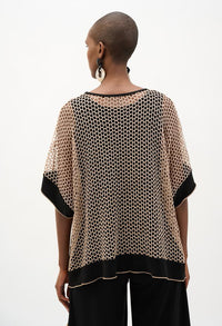 Kimono Sleeve Mesh Pullover