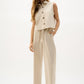 Cropped Sleeveless Casual Shirt