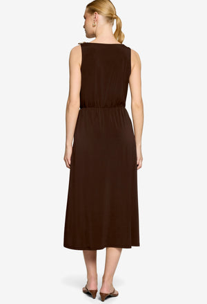 Soft Cowl Neck Midi Dress