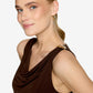 Soft Cowl Neck Midi Dress