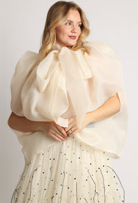 Organza Pussy Bow Blouse